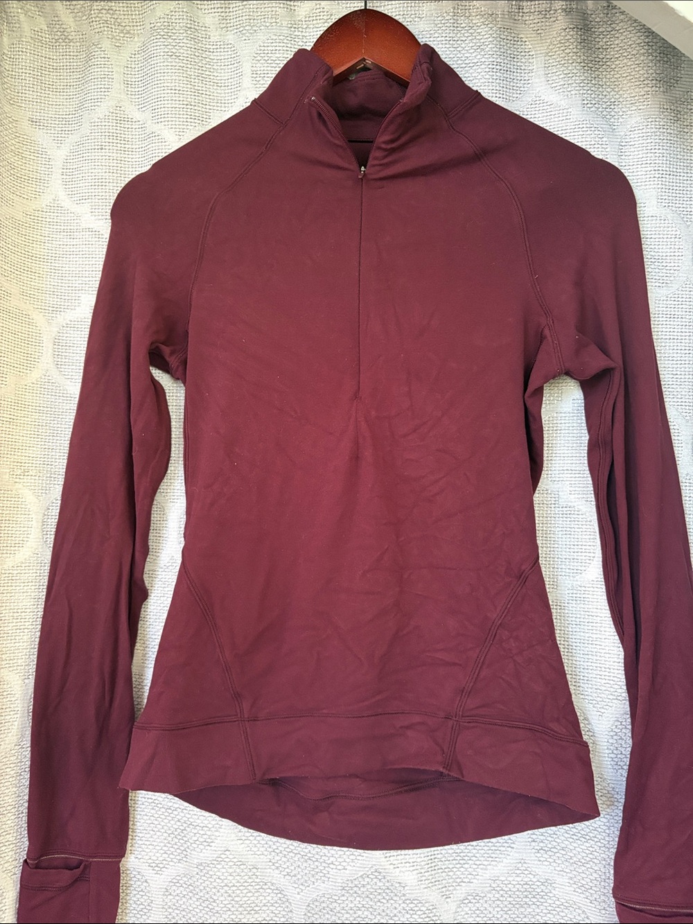 Lululemon Women’s Half-Zip Long Sleeve Top - Burgundy